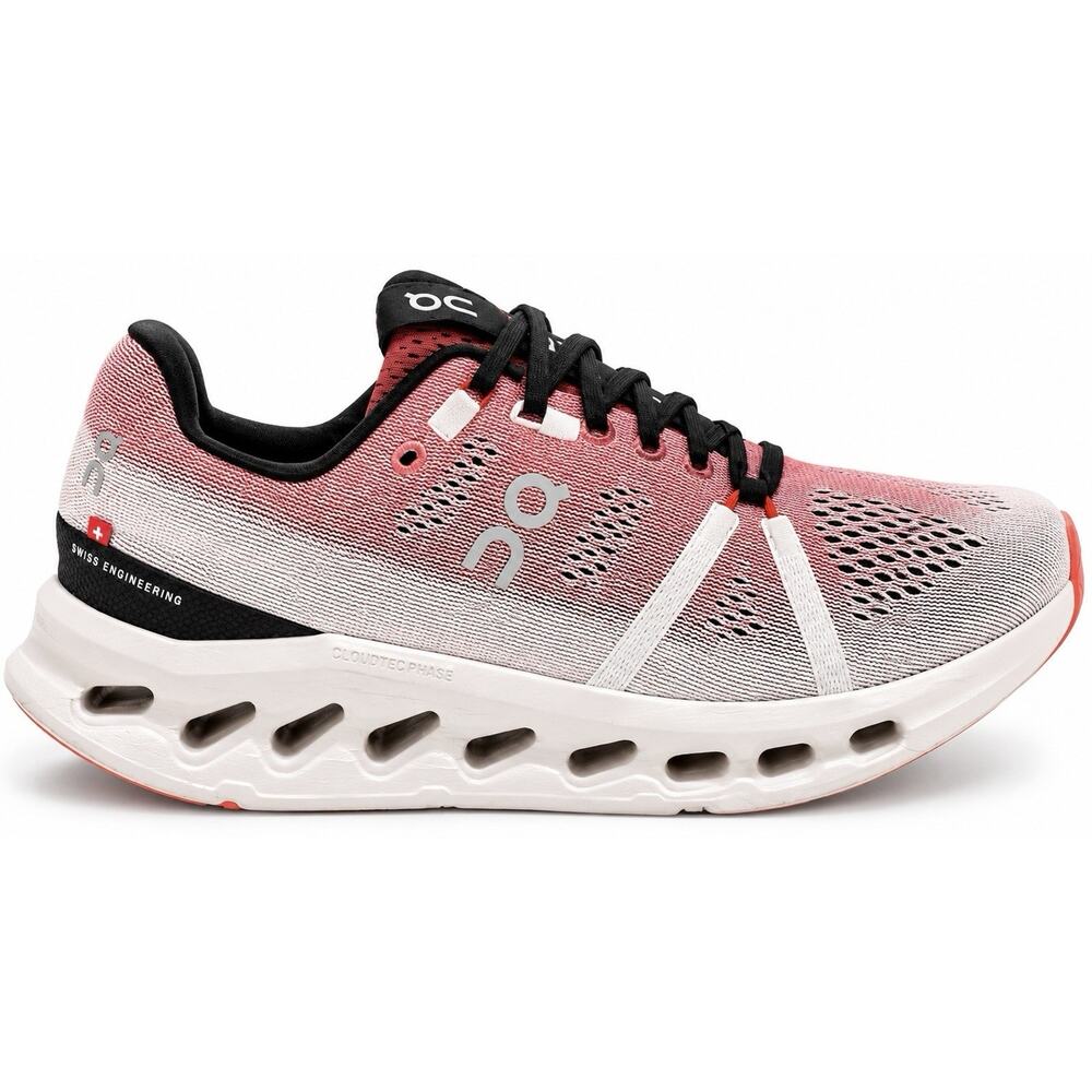 On Cloudmonster Running Shoes Women’s Size 7 Pink White Black Athletic CloudTec